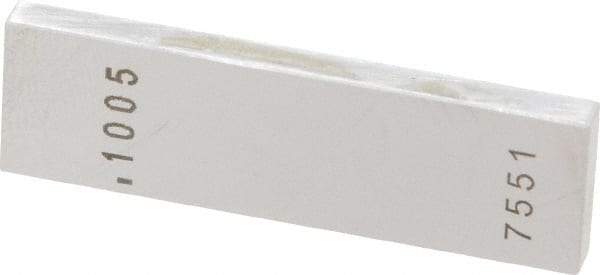 Value Collection - 0.1005" Rectangular Steel Gage Block - Accuracy Grade 0, Includes NIST Traceability Certification - Eagle Tool & Supply