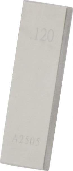 Value Collection - 0.12" Rectangular Steel Gage Block - Accuracy Grade 0, Includes NIST Traceability Certification - Eagle Tool & Supply