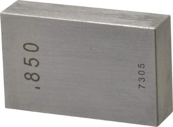Value Collection - 0.85" Rectangular Steel Gage Block - Accuracy Grade 0, Includes NIST Traceability Certification - Eagle Tool & Supply