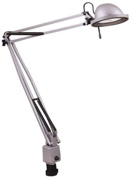 Electrix - 38 Inch, Desk Mounted, Halogen, Silver, Desk Light - 50 Watt, Nonmagnifying - Eagle Tool & Supply