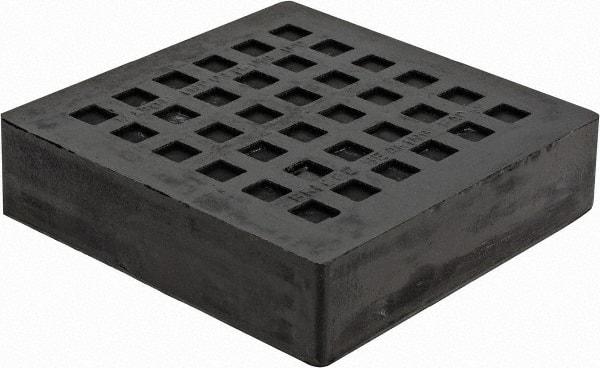 Mason Ind. - 4" Long x 4" Wide x 1" Thick, Rubber, Machinery Leveling Pad & Mat - 2,400 Lb Max Load - Eagle Tool & Supply