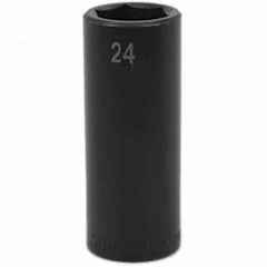 SK - Impact Socket - 1/2"DR 24MM DEEP IMPACT SOCKET - Eagle Tool & Supply