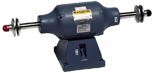 Baldor - 8" Wheel Diam x 1-1/4" Wheel Width, 3/4 hp Buffer - 3/4" Arbor Hole Diam, 1 Phase, 1,800 Max RPM, 115/230 Volts - Eagle Tool & Supply