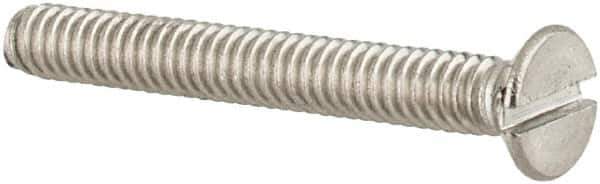 Value Collection - M2x0.40 Metric Coarse, 16mm OAL Slotted Drive Machine Screw - Flat Head, Grade 18-8 & A2 Stainless Steel, Uncoated, Without Washer - Eagle Tool & Supply