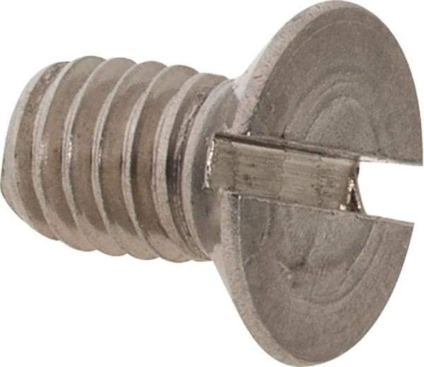 Value Collection - M3.5x0.60 Metric Coarse, 6mm OAL Slotted Drive Machine Screw - Flat Head, Grade 18-8 & A2 Stainless Steel, Uncoated, Without Washer - Eagle Tool & Supply