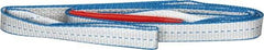 Lift-All - 6' Long x 1" Wide, 1,600 Lb Vertical Capacity, 1 Ply, Polyester Web Sling - 1,250 Lb Choker Capacity, Silver (Color) - Eagle Tool & Supply