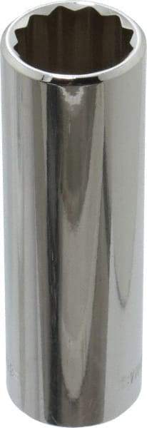 Blackhawk by Proto - 3/8" Drive, Deep Hand Socket - 12 Points, 2-3/4" OAL, Chrome Finish - Eagle Tool & Supply