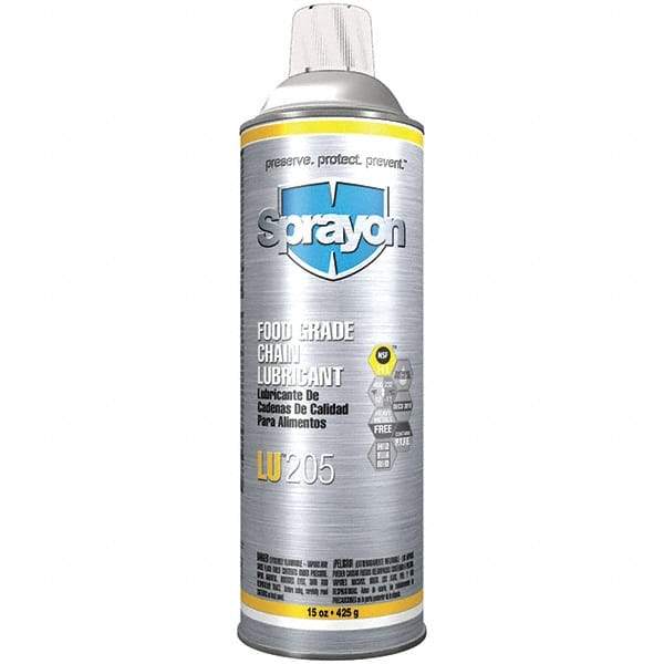 Sprayon - 0.12 Gal Aerosol General Purpose Chain & Cable Lubricant - Food Grade - Eagle Tool & Supply