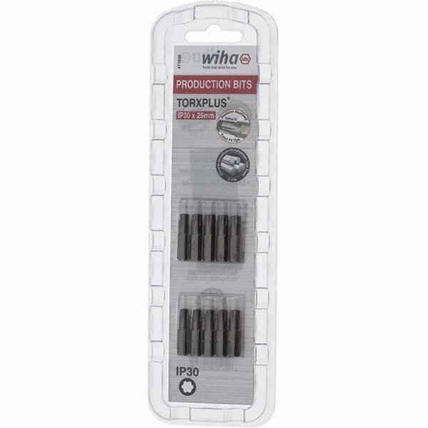 Wiha - 1/4" Drive IP30 Torx Plus Screwdriver Bit - 1" OAL, Insert Bit - Eagle Tool & Supply