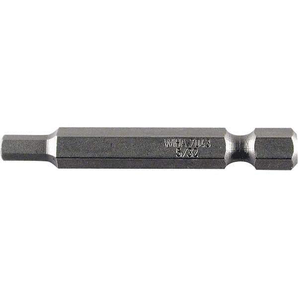 Wiha - 5/32" Power Bit - 1/4" Drive, 2" OAL - Eagle Tool & Supply