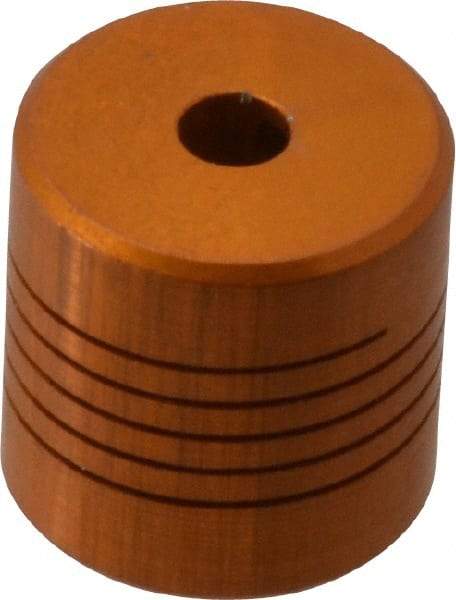 Lovejoy - 1/8" Max Bore Diam, Flexible Screw Hub Coupling - 1/2" OD, 1/2" OAL, Anodized Aluminum - Eagle Tool & Supply