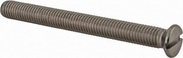 Value Collection - M10x1.50 Metric Coarse, 100mm OAL Slotted Drive Machine Screw - Flat Head, Grade 18-8 & A2 Stainless Steel, Uncoated, Without Washer - Eagle Tool & Supply