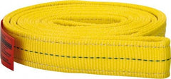 Lift-All - 6' Long x 2" Wide, 12,200 Lb Vertical Capacity, 2 Ply, Polyester Web Sling - 9,800 Lb Choker Capacity, Yellow - Eagle Tool & Supply