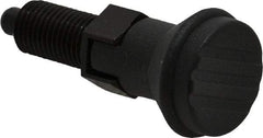 Gibraltar - 3/8-24, 15mm Thread Length, 5mm Plunger Diam, Lockout Knob Handle Indexing Plunger - Plunger Style C, 17mm Body Length, 47mm OAL, Steel - Eagle Tool & Supply