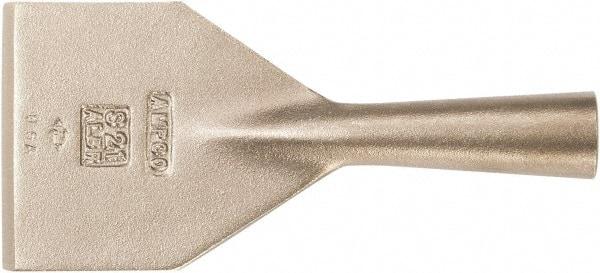 Ampco - Stiff Aluminum Bronze Alloy Chisel Scraper - 3" Blade Width x 1-1/2" Blade Length - Eagle Tool & Supply