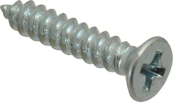 Value Collection - #4 Flat Head Phillips Sheet Metal Screw - Steel, 5/8" OAL, Grade 2 - Eagle Tool & Supply