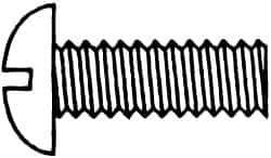 Value Collection - 3/8-16 UNC, 1-1/4" Length Under Head Slotted Drive Machine Screw - Round Head, Grade 18-8 Stainless Steel, Uncoated, Without Washer - Eagle Tool & Supply