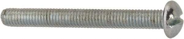 Value Collection - #10-32 UNF, 1-3/4" Length Under Head Slotted Drive Machine Screw - Round Head, Alloy Steel, Zinc-Plated Finish, Without Washer - Eagle Tool & Supply