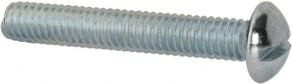 Value Collection - 5/16-18 UNC, 2" Length Under Head Slotted Drive Machine Screw - Round Head, Alloy Steel, Zinc-Plated Finish, Without Washer - Eagle Tool & Supply