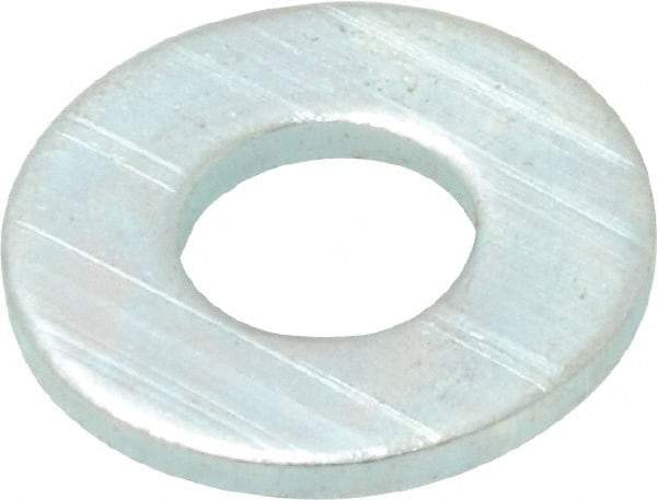 Value Collection - #12 Screw, Steel SAE Flat Washer - 1/4" ID x 9/16" OD, 1/16" Thick, Zinc-Plated Finish - Eagle Tool & Supply