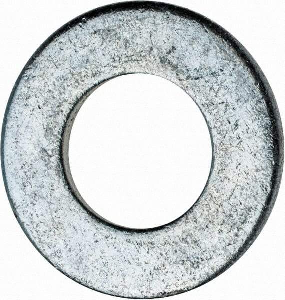 Value Collection - 9/16" Screw, Steel SAE Flat Washer - 19/32" ID x 1-3/16" OD, 3/32" Thick, Zinc-Plated Finish - Eagle Tool & Supply