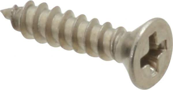 Value Collection - #4 Flat Head Phillips Sheet Metal Screw - Stainless Steel, 1/2" OAL, Grade 18-8 - Eagle Tool & Supply
