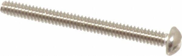 Value Collection - #4-40 UNC, 1-1/4" Length Under Head Slotted Drive Machine Screw - Round Head, Grade 18-8 Stainless Steel, Uncoated, Without Washer - Eagle Tool & Supply