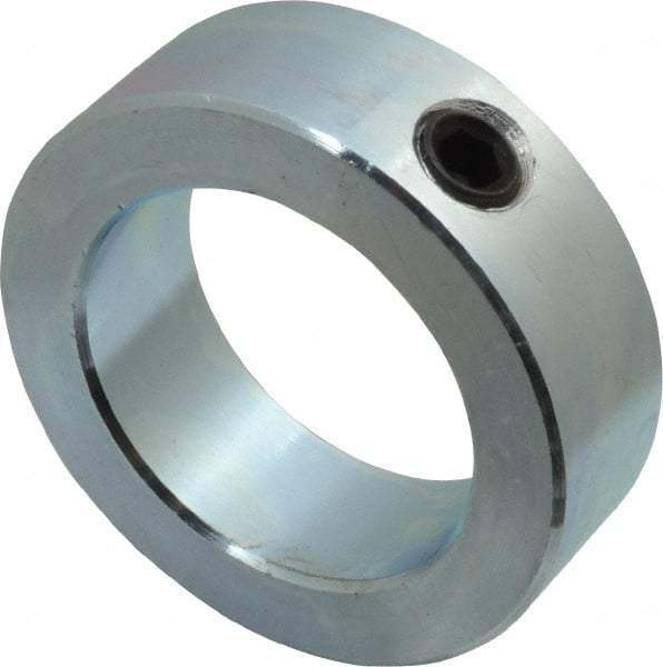 Climax Metal Products - 1-7/8" Bore, Steel, Set Screw Shaft Collar - 2-3/4" Outside Diam, 7/8" Wide - Eagle Tool & Supply