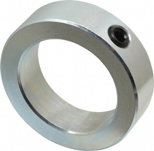 Climax Metal Products - 2-1/4" Bore, Steel, Set Screw Shaft Collar - 3-1/4" Outside Diam, 15/16" Wide - Eagle Tool & Supply