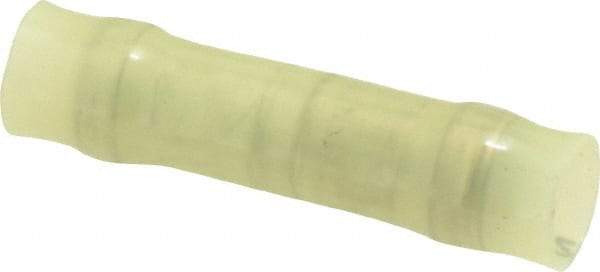 3M - 12 to 10 AWG Compatible, Nylon Fully Insulated, Crimp-On Butt Splice Terminal - 2 Wire Entries, 1.08" OAL, Yellow - Eagle Tool & Supply