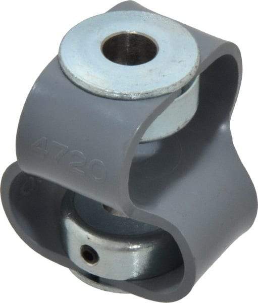 Huco - 3/8" Max Bore Diam, Flexible Flex P Double Loop Coupling - 48mm OD, Polyurethane - Eagle Tool & Supply