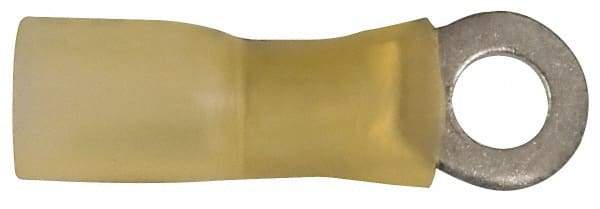 3M - 12-10 AWG Partially Insulated Crimp Connection Circular Ring Terminal - #10 Stud, Copper Contact - Eagle Tool & Supply