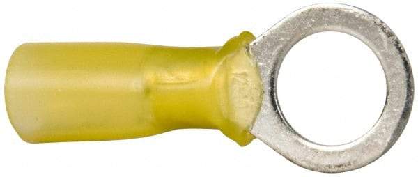 3M - 12-10 AWG Partially Insulated Crimp Connection Circular Ring Terminal - 3/8" Stud, Copper Contact - Eagle Tool & Supply