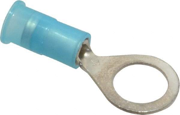 3M - 16-14 AWG Partially Insulated Crimp Connection Circular Ring Terminal - 5/16" Stud, Copper Contact - Eagle Tool & Supply