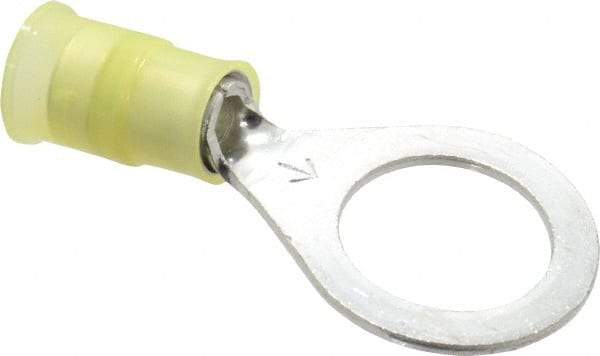 3M - 12-10 AWG Partially Insulated Crimp Connection Circular Ring Terminal - 1/2" Stud, Copper Contact - Eagle Tool & Supply