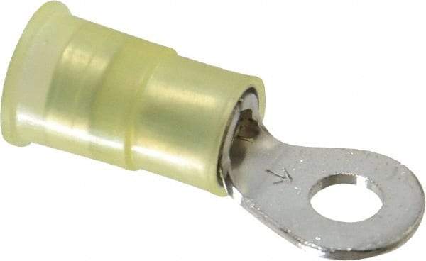 3M - 12-10 AWG Partially Insulated Crimp Connection Circular Ring Terminal - #8 Stud, Copper Contact - Eagle Tool & Supply