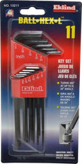 Eklind - 11 Piece L-Key Ball End Hex Key Set - Eagle Tool & Supply