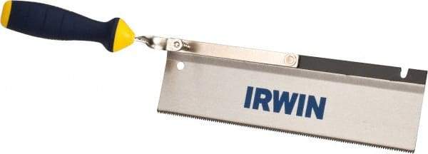 Irwin - 10" High Carbon Steel Blade Dovetail Saw - Plastic Handle, Ergonomic, 17-1/4" OAL - Eagle Tool & Supply