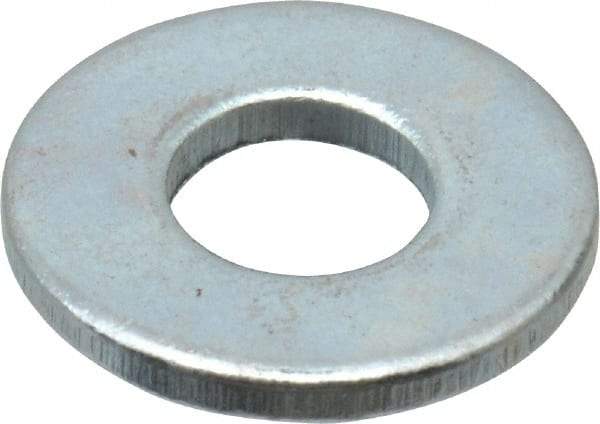 Value Collection - #8 Screw, Grade 2 Steel SAE Flat Washer - 0.183" ID x 0.45" OD, 0.067" Thick, Zinc-Plated Finish - Eagle Tool & Supply