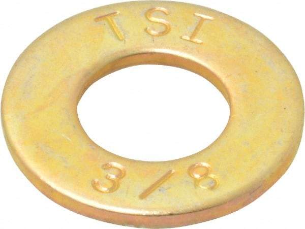 Value Collection - 3/8" Screw, Grade 8 Alloy Steel SAE Flat Washer - 13/32" ID x 13/16" OD, 1/16" Thick - Eagle Tool & Supply