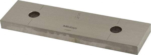 Mitutoyo - 5" Rectangular Steel Gage Block - Accuracy Grade AS-1, Includes Certificate of Inspection - Eagle Tool & Supply