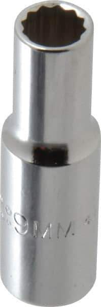 Proto - 9/32", 1/4" Drive, Deep Hand Socket - 6 Points, 7/8" OAL, Chrome Finish - Eagle Tool & Supply