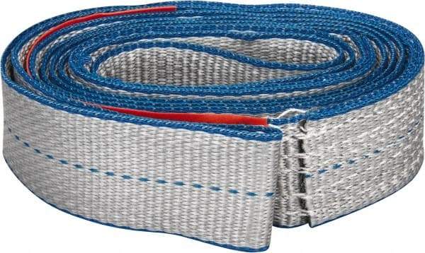 Lift-All - 8' Long x 2" Wide, 3,200 Lb Vertical Capacity, 1 Ply, Polyester Web Sling - 2,500 Lb Choker Capacity - Eagle Tool & Supply