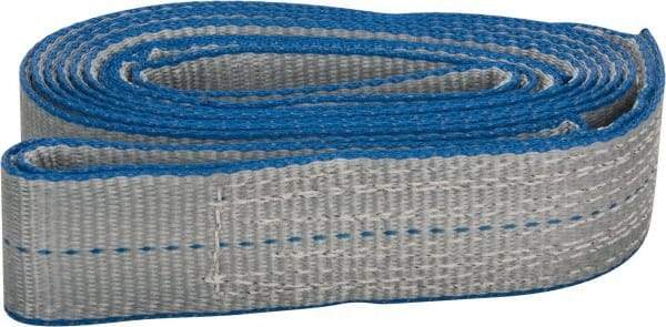Lift-All - 10' Long x 2" Wide, 3,200 Lb Vertical Capacity, 1 Ply, Polyester Web Sling - 2,500 Lb Choker Capacity - Eagle Tool & Supply