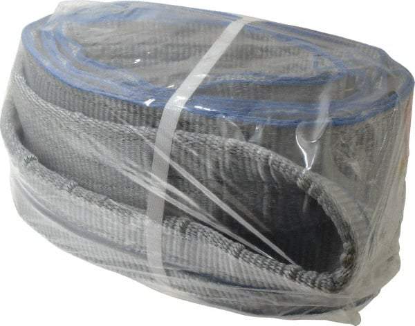 Lift-All - 10' Long x 6" Wide, 16,300 Lb Vertical Capacity, 2 Ply, Polyester Web Sling - 13,000 Lb Choker Capacity - Eagle Tool & Supply