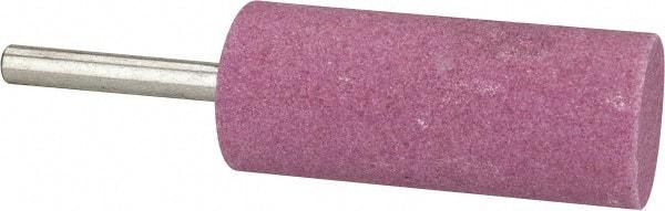 Tru-Maxx - 1" Head Diam x 2-1/2" Thickness, W223, Cylinder End, Aluminum Oxide Mounted Point - Pink, Medium Grade, 60 Grit, 12,370 RPM - Eagle Tool & Supply