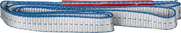Lift-All - 3' Long x 1" Wide, 3,200 Lb Vertical Capacity, 1 Ply, Polyester Web Sling - 2,500 Lb Choker Capacity - Eagle Tool & Supply
