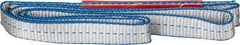 Lift-All - 3' Long x 1" Wide, 3,200 Lb Vertical Capacity, 1 Ply, Polyester Web Sling - 2,500 Lb Choker Capacity - Eagle Tool & Supply