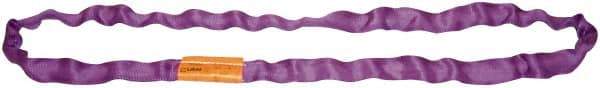 Lift-All - 8' Long x 3-1/4" Wide, Polyester Web Sling - 24,800 Lb Choker Capacity, 2-1/4" Diam Chain, Gray - Eagle Tool & Supply