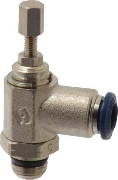 Value Collection - 145 Max psi, Meter Out Screw Adjusted Flow Control Valve - Buna N O Ring, 1/8" Tube Outside Diam - Eagle Tool & Supply